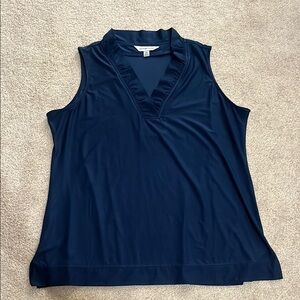 La Mer Navy Sleeveless Blouse